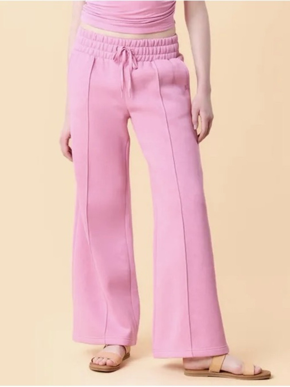 Blogilates Lilac Purple Pink Wide-Leg Travel Trouser Drawstring Sweatpants